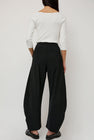 Amomento Curved Silhouette Pants in Black