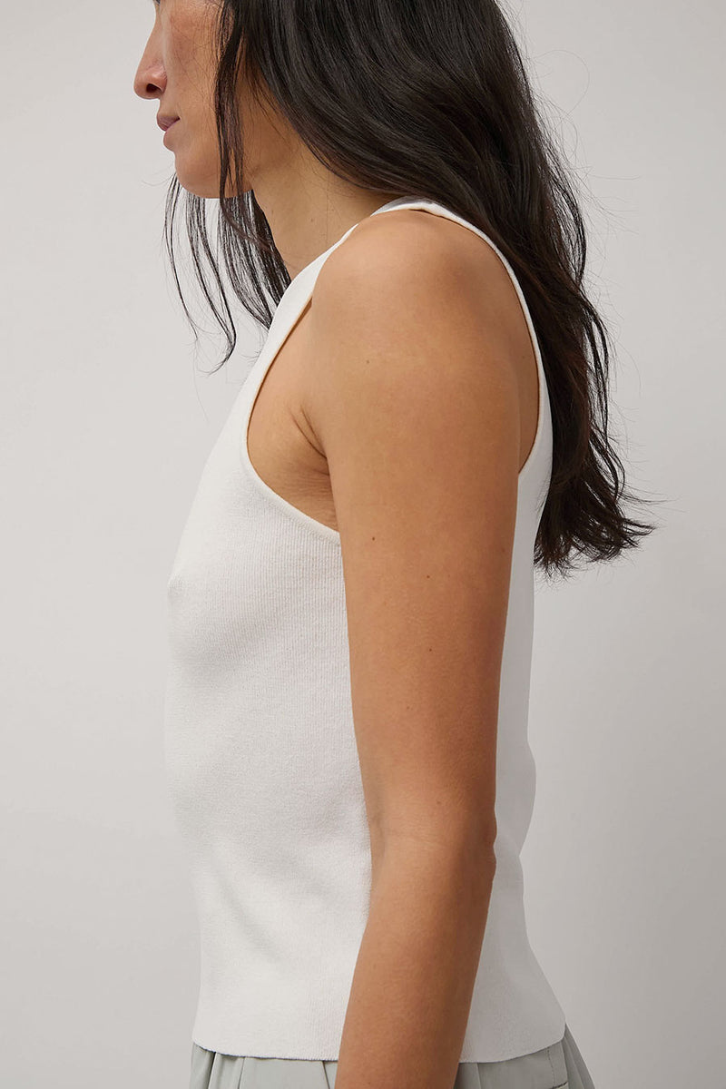 Amomento Cut-Out Sleeveless Top in Ivory