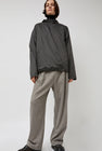 Amomento Glossy Nylon Half Zip Jumper in Charcoal