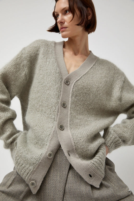 Amomento Grandpa Cardigan in Light Grey