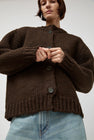 Amomento Hand Knitted Cardigan in Dark Brown