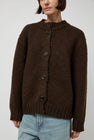 Amomento Hand Knitted Cardigan in Dark Brown