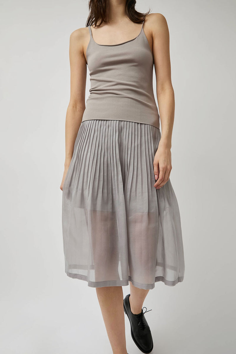 Amomento Pleated Midi Skirt in Grey