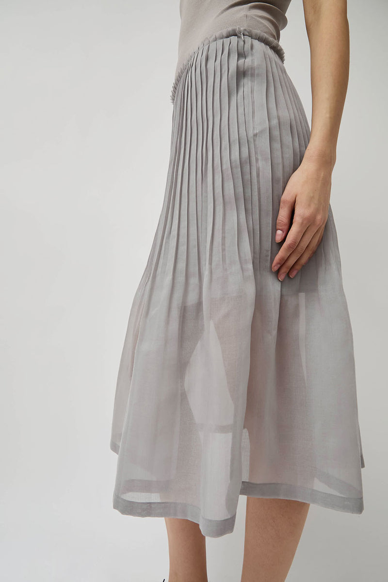 Amomento Pleated Midi Skirt in Grey