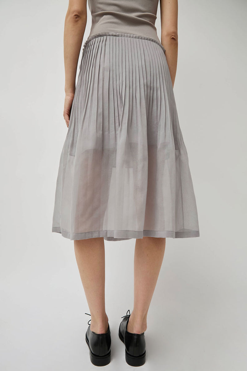 Amomento Pleated Midi Skirt in Grey