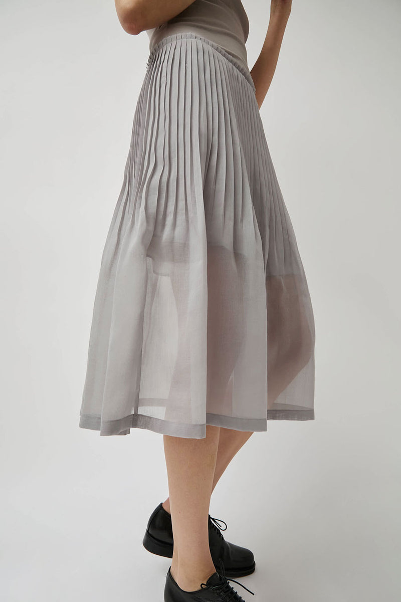 Amomento Pleated Midi Skirt in Grey