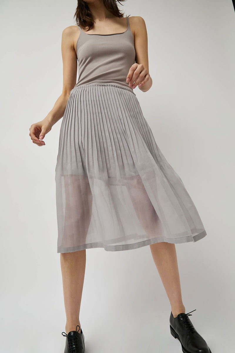 Amomento Pleated Midi Skirt in Grey