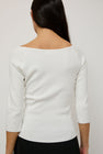 Amomento Scoop Neck Knit Top in White