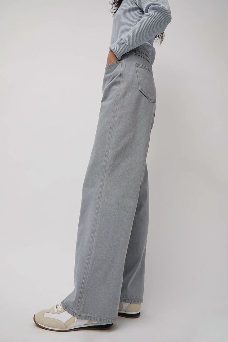 Recycled Cotton Denim Jeans in Light Blue by AMOMENTO – New