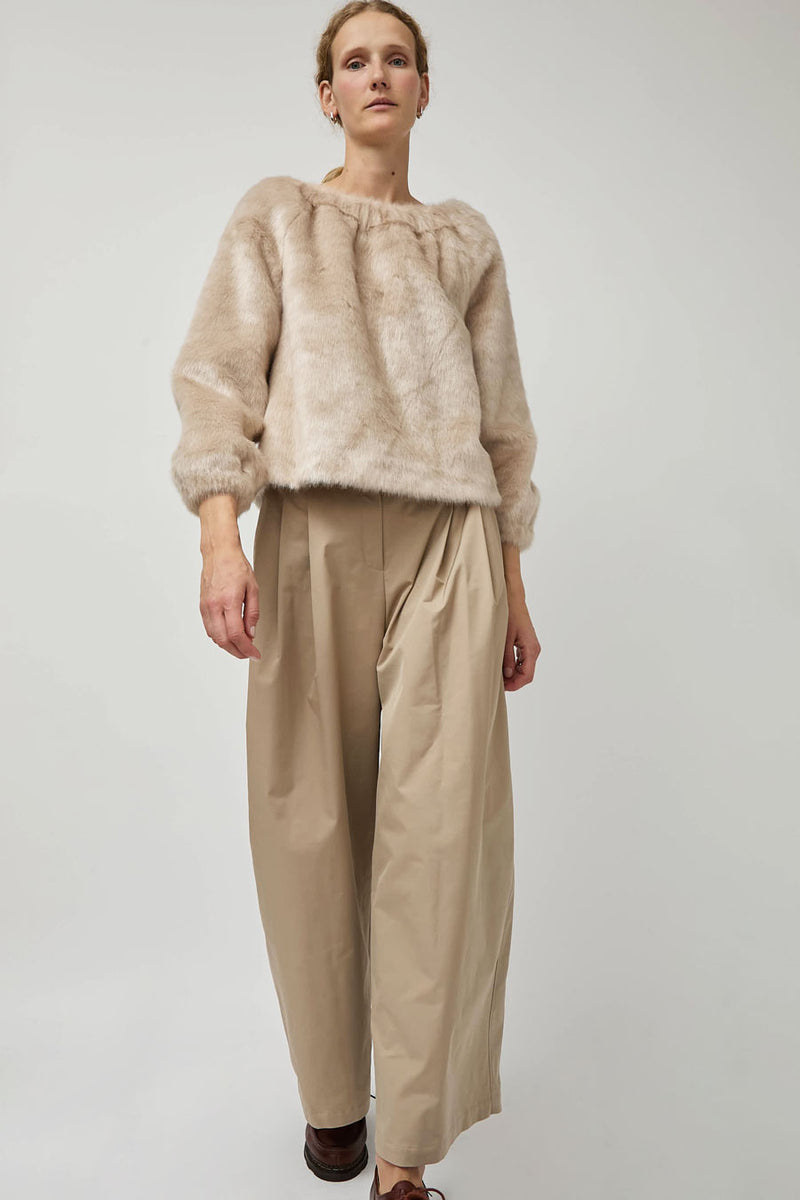 Amomento Shearing Off Shoulder Top in Ivory