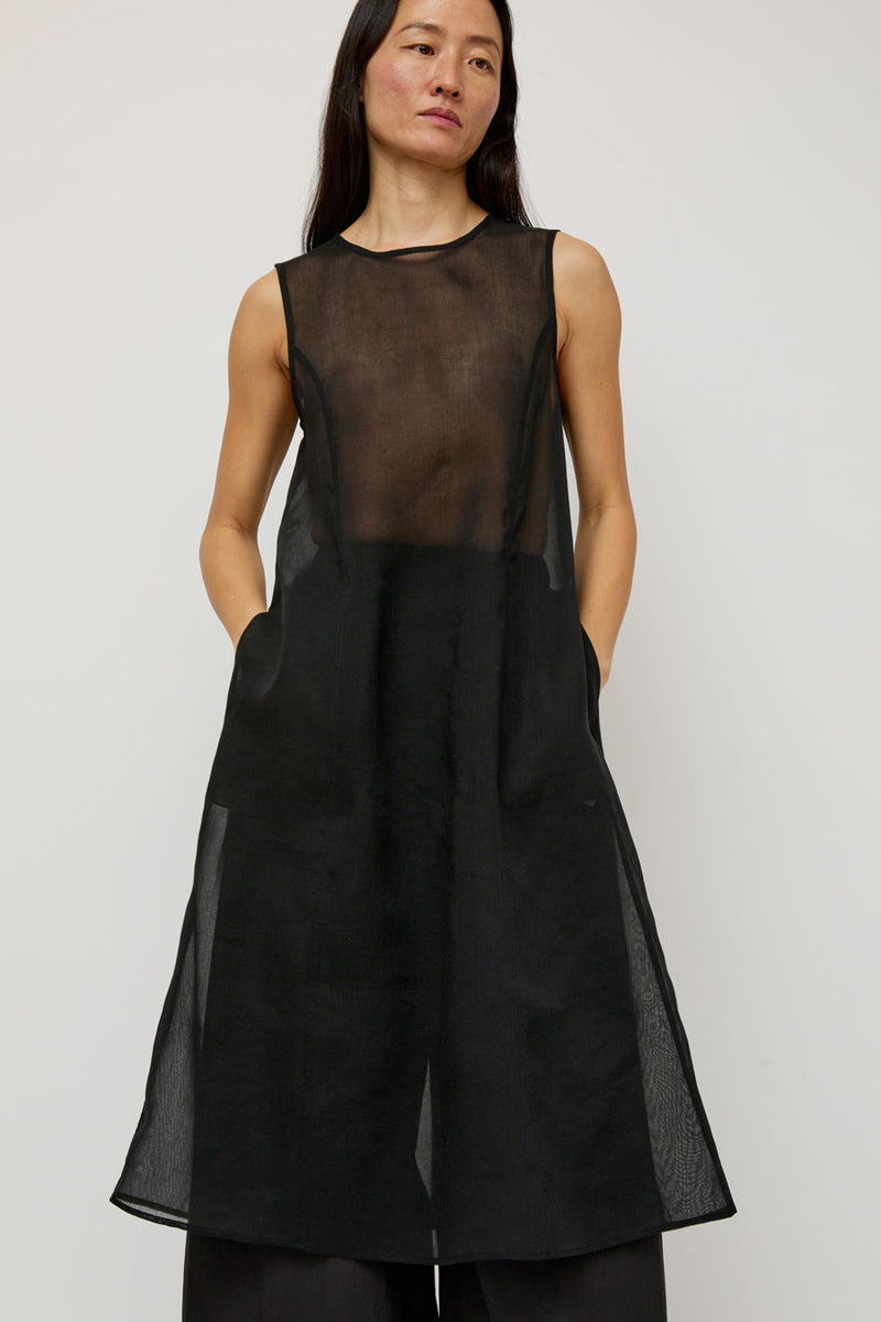 Amomento Sheer Long Dress in Black