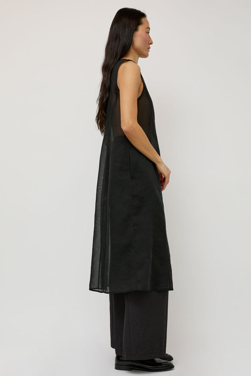 Amomento Sheer Long Dress in Black