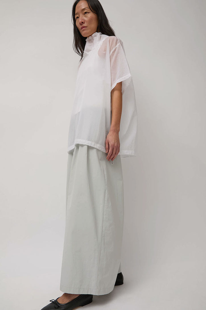 Amomento Sheer Short Sleeve String Anorak in White