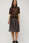 Amomento Shirring Organza Skirt in Charcoal