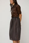 Amomento Shirring Organza Skirt in Charcoal