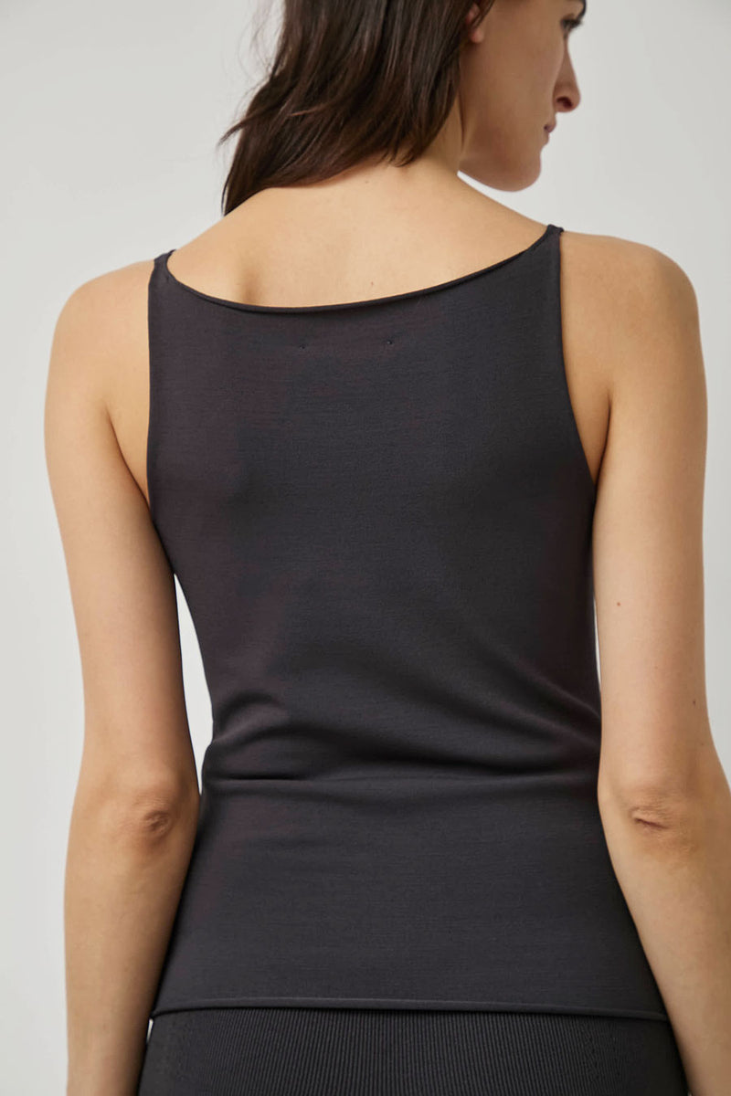 Amomento Sleeveless Knit Top in Charcoal