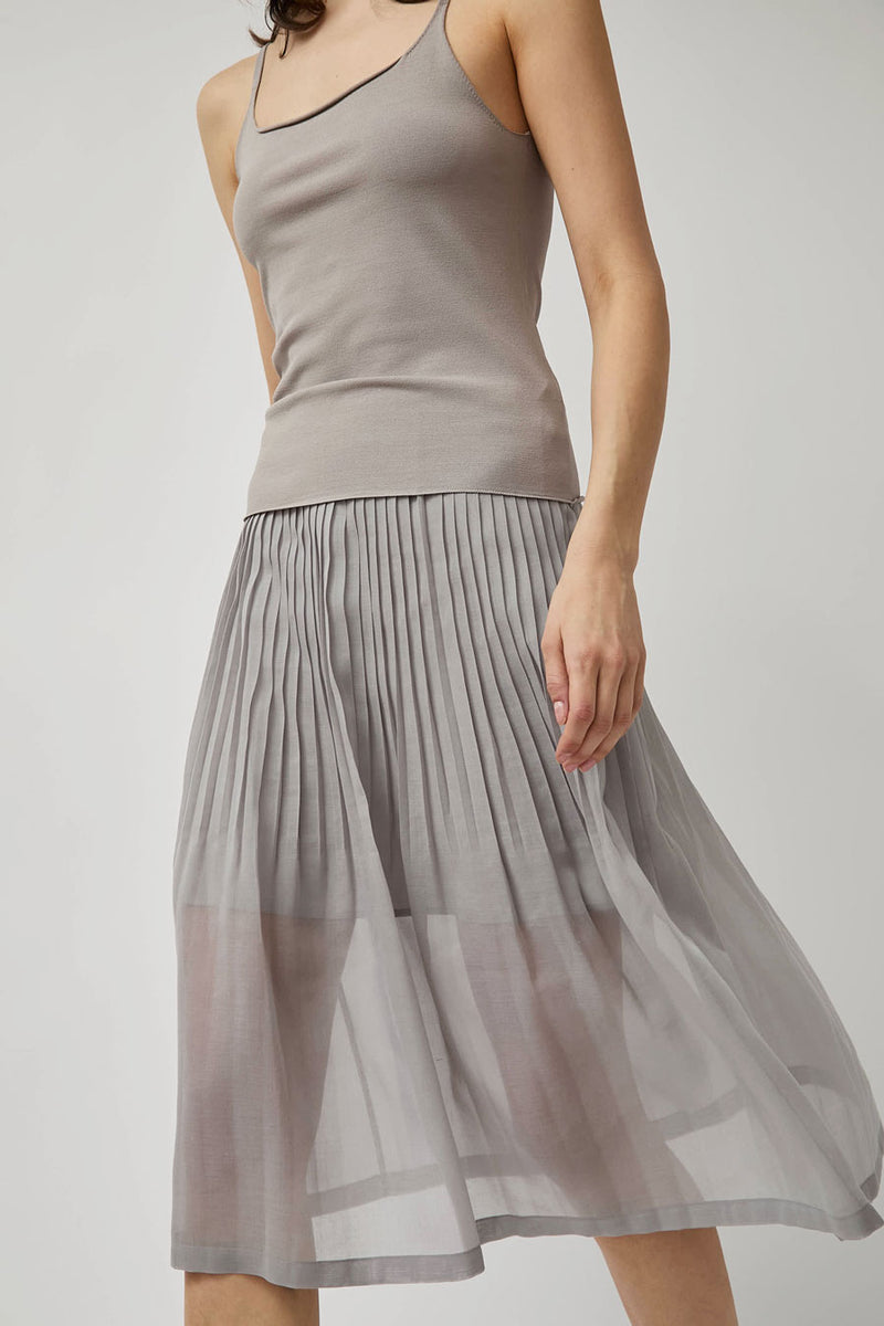 Amomento Sleeveless Knit Top in Grey Beige