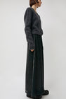 Amomento Velvet Drawstring Skirt in Dark Green