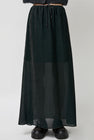 Amomento Velvet Drawstring Skirt in Dark Green