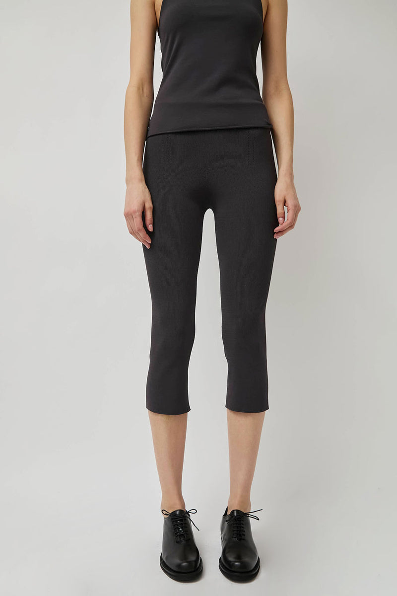Amomento Wholegarment Knit Capri Pants in Charcoal