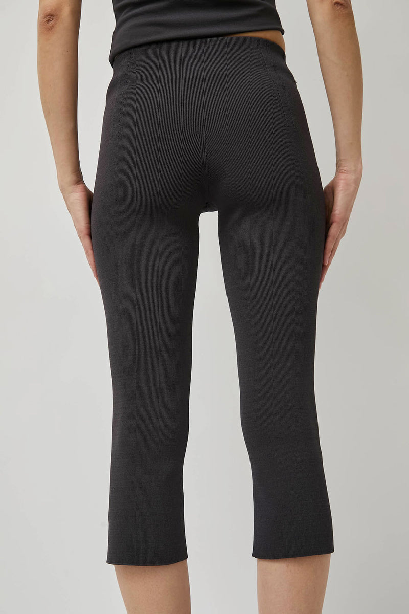 Amomento Wholegarment Knit Capri Pants in Charcoal