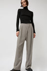 Amomento Wool Tweed Wrap Pants in Grey