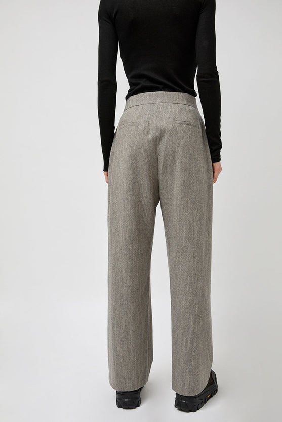 Amomento Wool Tweed Wrap Pants in Grey