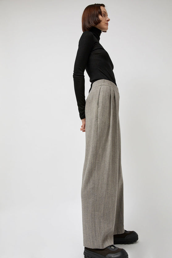 Amomento Wool Tweed Wrap Pants in Grey