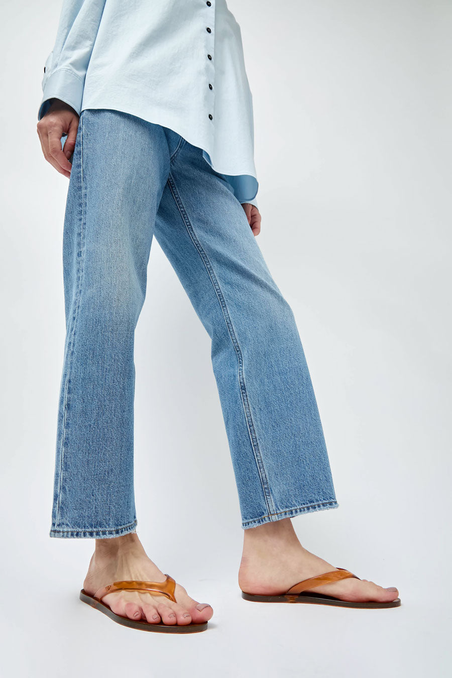 Ancient Greek Sandals Jelly Flip Flop in Caramel