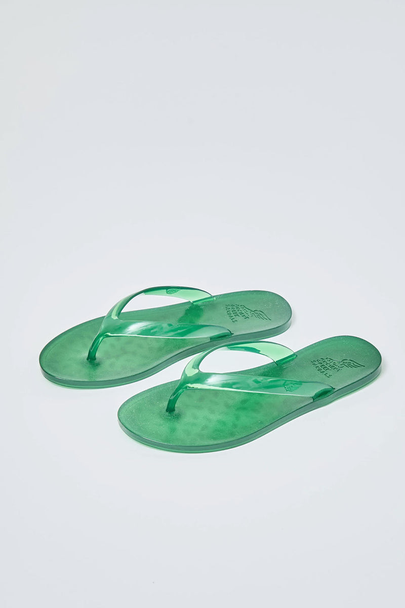 Ancient Greek Sandals Jelly Flip Flop in Green