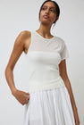 Anggae Asymmetrical Tube Top in Ivory