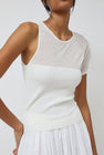 Anggae Asymmetrical Tube Top in Ivory