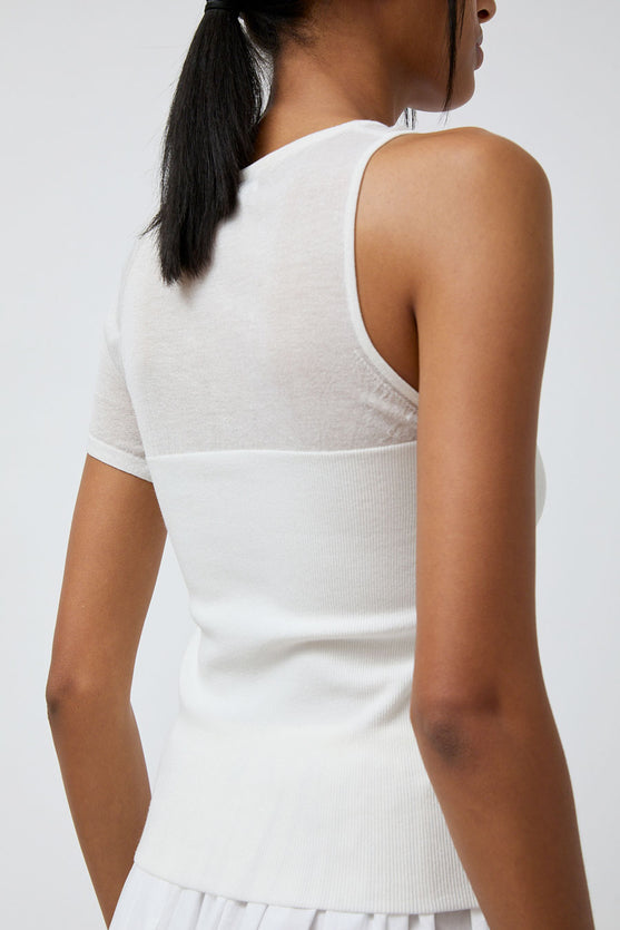 Anggae Asymmetrical Tube Top in Ivory