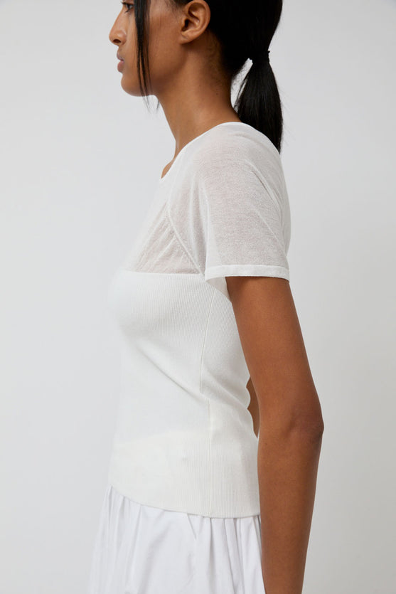 Anggae Asymmetrical Tube Top in Ivory