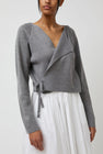 Anggae Ballet Trainer Wrap Cardigan in Grey