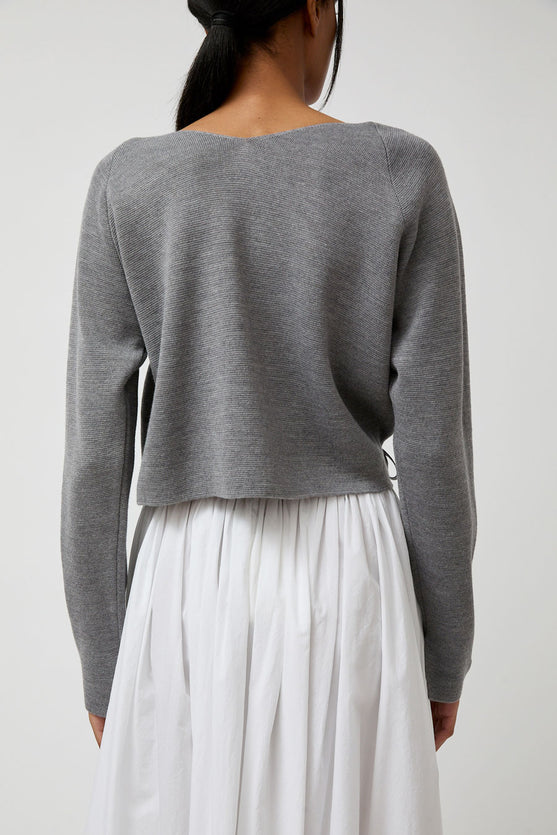 Anggae Ballet Trainer Wrap Cardigan in Grey