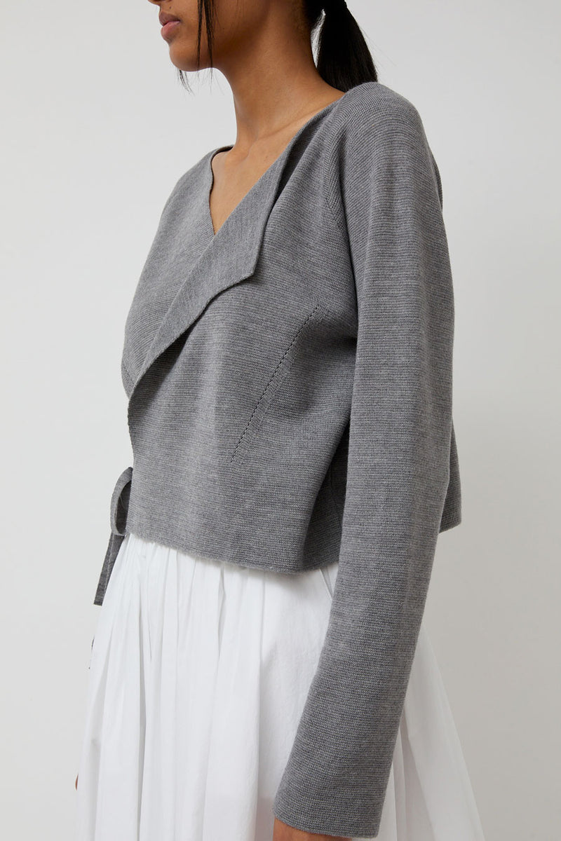 Anggae Ballet Trainer Wrap Cardigan in Grey