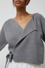 Anggae Ballet Trainer Wrap Cardigan in Grey