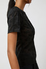 Anggae Lace Scuba T-Shirt in Black