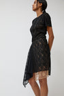 Anggae Layered Lace Skirt in Black