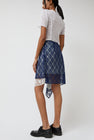 Anggae Layered Lace Skirt in Navy