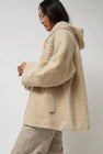 Anggae Fuzzy Hood Outer in Ivory