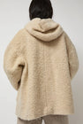 Anggae Fuzzy Hood Outer in Ivory