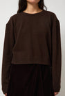 Anggae Lambswool Two Holes Solid Pullover in Brown