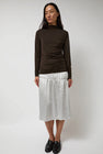 Anggae Light Jersey Slim Shirring Top in Brown