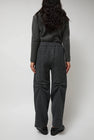 Anggae Melange Wool Blend Curve Pants in Grey