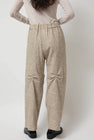 Anggae Melange Wool Blend Curve Pants in Ivory