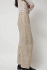 Anggae Melange Wool Blend Curve Pants in Ivory