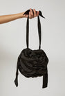 Anggae Satin Mini Ball Bag in Black