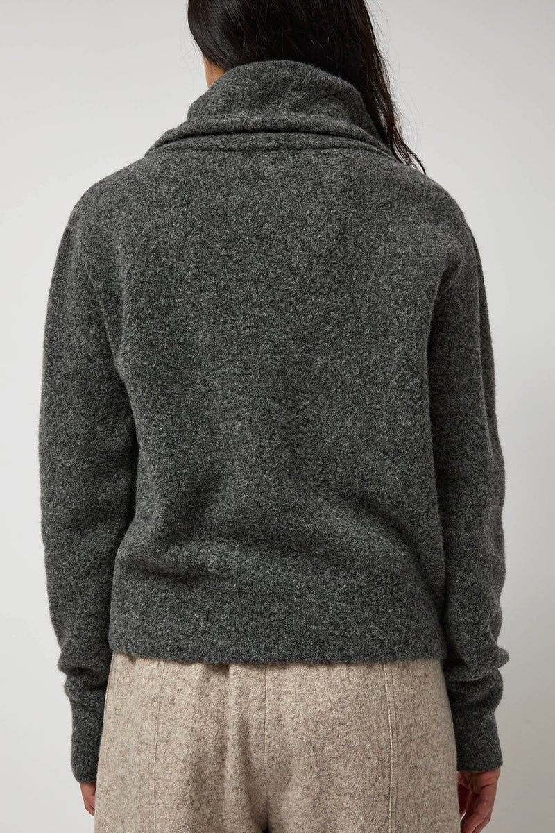 Anggae Two Way String Neck Pullover in Grey